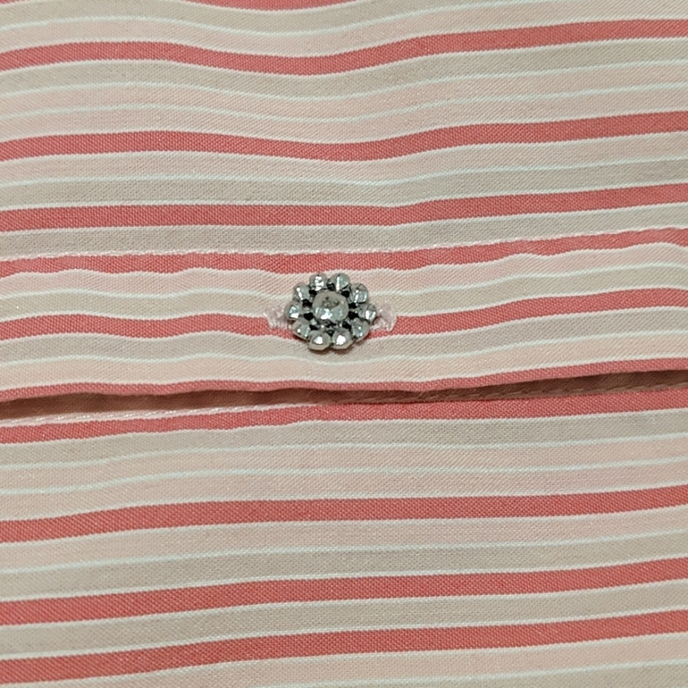 Elie Tahari Pink Striped Dress Shirt - XS - Picture 5 of 7